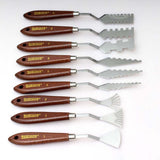 9pcs Painting Knife Lightweight Super-Thin Painting Scraper For Acrylic Oil Painting Stainless Steel Spatula Color Mixing Tool