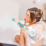 6 in 1 Electric Bath Brush Silicone Back Scrubber USB Rechargeable Rotating Shower Brush Spa Waterproof Body Cleaning Brush