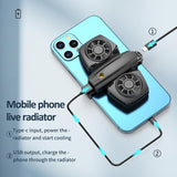 Universal K4A Double Fan Mobile Phone Cooling Fan Radiator Game Cooler Cell Phone Cool Heat Sink For IPhone/Samsung/Xiaomi