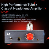 XDuoo MT-601 High Performance Headphone Amplifier 6N11/E88CC Tube + Class-A Transistor Amplifier with AUX in/Out HiFi Headphone