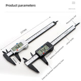 Digital Vernier Caliper 6inch LCD Electronic Carbon Fiber Gauge 150mm 0.1mm Micrometer Digital Ruler Height Depth Measuring Tool