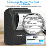 58mm Portable Mini Thermal Receipt Printer USB &amp; BT Connection Wireless Printer High Speed Compatible with iOS Android Windows