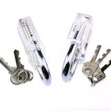Free Shipping 7pcs Transparent Pick Lock for Locksmith Training,Practice Tool Set