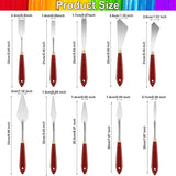 10 Pcs Painting Knife Set Painting Mixing Scraper Palette Knife Painting Art Spatula With Wood Handle Art Painting Knife