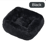 Pet Beds Long Plush Dog Bed Square Solid Color Puppy Beds Mat for Little Medium Large Pets Supplies Winter Warm Bed Cat Cushions