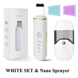 Ultrasonic Skin Scrubber Facial Cleaner Ion Acne Blackhead Remover Peeling Shovel Cleaner Facial Massager Face Lift Machine