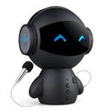 Mini Intelligent Robot Wireless Speaker Bass Portable Wireless Speakers Support TF Card Power Bank For Bedroom Bedside