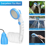 Portable Camping Outdoor Shower Head with 20L Bucket Camping Shower Pump for Beach Swimming Traveling Hiking Car Pet Cleaning