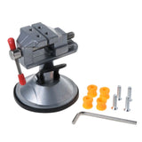 360 Degree Fixed Frame Sucker Clamp Adjustable Table Vise Rotatable Alloy Bench Screw for DIY Crafts Mold Repair Tool