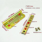 1 Set (4pcs) 5-inch Heavy Metal Bed Bracket Hinge fastener Wood Board Connector for Bed Fixed Corner Hardware Furniture fittings