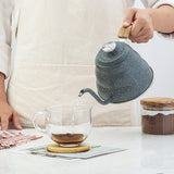 500ml New Coffee Kettle With Thermometer Stainless Steel 304 Painted European Style Gooseneck Kettle Heat Resistant Coffee Pot