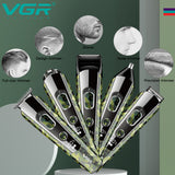 VGR 5in1 electric grooming kit professional hair trimmer beard clipper for men body facial hair cutting machine haircut tool
