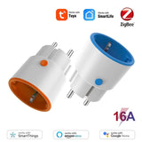 16A Tuya ZigBee 3.0 Smart Power Plug EU Smart Socket Energy Monitor Outlet Wireless Voice Remote Control Alexa Google Home