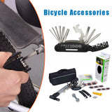 Portable Multifunctional Bike Bicycle Tyre Tire Repair Tools Kit Bike Repair Maintenance Tool Kit for Cycling Travel