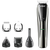 VGR all in one Rechargeable beard hair trimmer for men grooming kit electirc shaver body trimmer edge nose ear trimmer eyebrow
