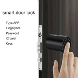TUYA Fingerprint Smart Cylinder Lock password Biometric Electronic door Lock with Code digital Keypad Home intelligent lock