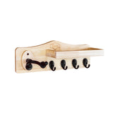 Multifunction Guitar Hanger DIY Kit Wooden Wall Mounted Hanger Shelf with 4 Hooks Pick Holder Screw Fixed for Acoustic Guitar