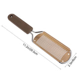 1pc Multifunctional Stainless Steel Foot Exfoliator Grinder Dead Skin Callus Remover for Man Woman (Rose Gold with Square Hole)