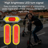 LED Turn Signal Electric Scooter Safety Warning Light Compatible For M365/365PRO/PRO2/1S/LITE/MI3/MAX G30/G30D Scooter Parts