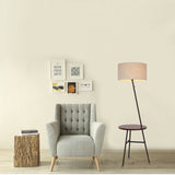 Nordic modern fashion E27 wrought iron triangle lamp pole floor lamp for living room bedroom hotel room black walnut floor lamp