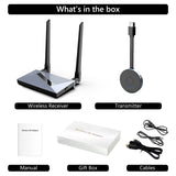 Wireless HDMI-Compatible Transmitter And Receiver, Wireless Mini Projector 4K @30Hz For Laptop Phone To HDTV Projector
