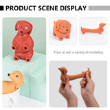 3pcs Stretchy Dog Squeeze Toys Pressure Relief Playthings (Random Color)