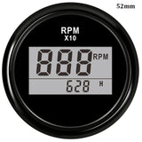 8000 rpm Tachometer Boat Car Marine Tacho Gauge with LCD Hourmeter 85mm Tachometer Diesel &amp;Gasoline Engine RPM Gauge 9~32V