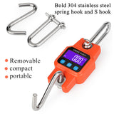 300kg/50g Micro Crane Scale with BT Rechargeable Hanging Hook Scales 4.0 BT USB Stainless Steel Heavy Duty Weight 40% off