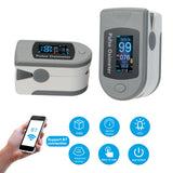 Smart Finger Oximetry Bluetooth Conection APP Read Data Finger Clip Heart Rate Monitor Oxygen Meter OLED Display Pulse Oximeter