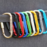 9 Pack Aluminum Alloy D-ring Locking Carabiner Clip Hanging Buckle Keychain for Outdoor Camping Hiking