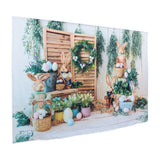 Bunny Egg Flowers Scene Backdrop Photography Background Easter Party Decoration