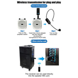 U12F Uhf One For Two Wireless Headset Microphone Amplifier Mixer Suitable For Teaching Guides Meeting Lectures