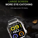 NX3 Smart Watch Men Bluetooth Call Rugged Outdoor Sport Smartwatch 1.83inch  Heard Rate Blood Pressure Health Monitoring