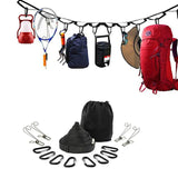 2021 New  Hammock&Tent Organizer 150 LBS Camping Fashion Campsite Storage Strap Loop With 19 Carabiner Hooks Tools