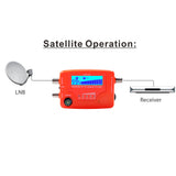 2 in 1 Satellite and TV Signal Finder LCD Digital Satellite Finder TV Antenna Signal Strength Meter Signal Finding Meter