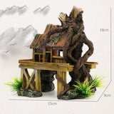 Aquarium Decoration Accessories Artificial Fish Reptile House Shelter Fish Tank Landscaping Resin Building Ornaments