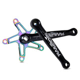 Ultralight Folding Bicycle Crankset Aluminum Alloy Bike Crank Arm 130BCD Axis Bracket Parts Folding Bicycle Parts