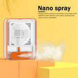 Cooler Cooling Fan Water Mist Maker Mini Portable Fan Multifunctional Silent Durable 3 Gear Adjustable for Office Bedroom School