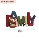 Resin LOVE/FAMILY Alphabet Figurines Desktop Ornament LOVE/FAMILY Letters Sign Statue Holiday Gifts Home Decor for Wedding