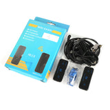 2pcs Mini Walkie Talkie 3 Km 2 Way Fm Radio Transceiver With Headphones Earpiece Headset Clip Lanyard USB Pocket Size Interphone