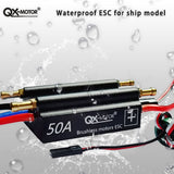 50A 70A 90A 120A QX-Motor Waterproof Brushless ESC 2-6S Speed Controller for RC Boat Ship with BEC 5.5V/5A Water Cooling Syste