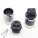 Hifi FI-50 FI50M Carbon Fiber Rhodium Plated AC Power Electrical Male female connector 20A IEC EU US IEC Plug