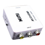 Av To HDMI-Compatible Converter Av2 Composite Av Cvbs 3Rca1080P Converter Adapter Video Upscaler High Definition