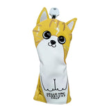Golf Club Cover Cute Crooked Cat Golf Wood Cover PU Leather Waterproof Soft Comfortable for Driver Fairway Hybrid Wood Covers