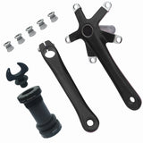 Bicycle Crankset Road Bike Crankset With BB Aluminum Alloy Left Right Folding Bike Crank Arms BCD 130MM 170MM Bicycle Parts