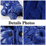 Warm Winter Dog Jumpsuit Coat Waterproof Pet Snowsuit 3 Color Fleece Pet Outfit Dog Clothes Black Pink Blue XS S M L XL 2XL 3XL