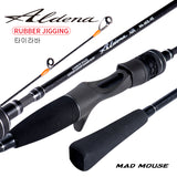 NEW MADMOUSE ALDENA AIR SOLID Rubber Jigging Rod Japan fuji parts 1.9/1.98m Lure Weight 30-150g Light Boat Rod Red Sea Bream