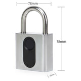 Waterproof USB Charging Fingerprint Lock Smart Padlock Door Lock 0.1sec Unlock Portable Anti-theft Fingerprint Lock Zinc
