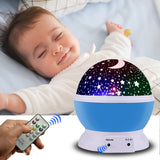 Rotierenden Stern Projektor USB Kabel Neuheit Beleuchtung Mond Sky Rotation Kindergarten Nachtlicht kinder fernbedienung ba
