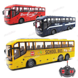 1:16 Radio Remote Control Bus 4CH Racing Model RC Car 27 MHZ Police Bus Lights Simulation School Bus Tour Bus Model Toy For Kids